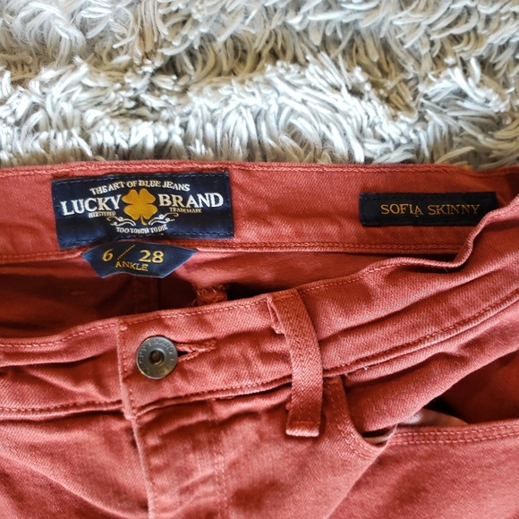 LUCKY BRAND Pumpkin Orange Jeans - Picture 3 of 3